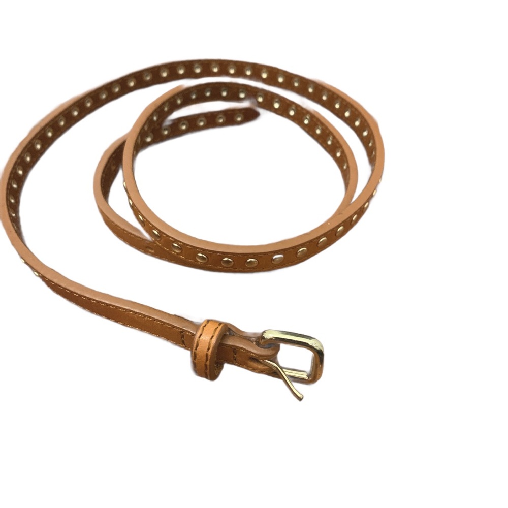 Club Monaco Tan Belt with Gold Buckle
